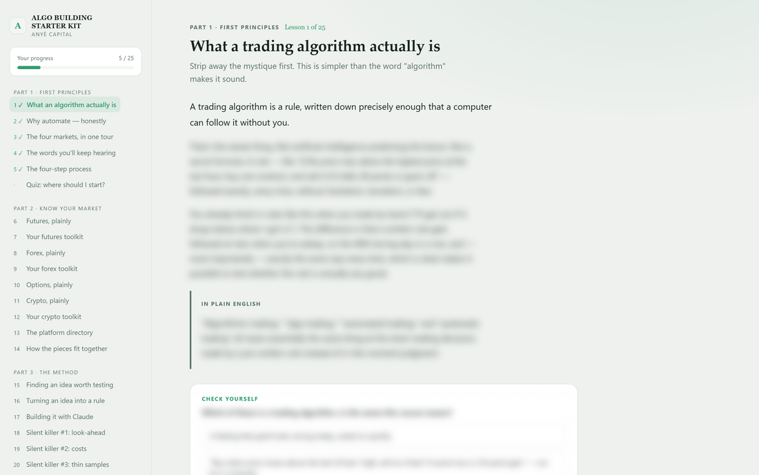 Algo Building Starter Kit